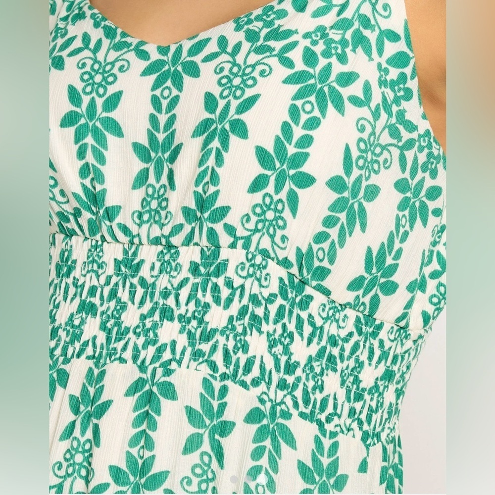‼️RARE‼️🎸LeiMarie🎸🔥NWT🔥Skies Are Blue MIDI Sundress in Kelly Green/White—S - Picture 3 of 16